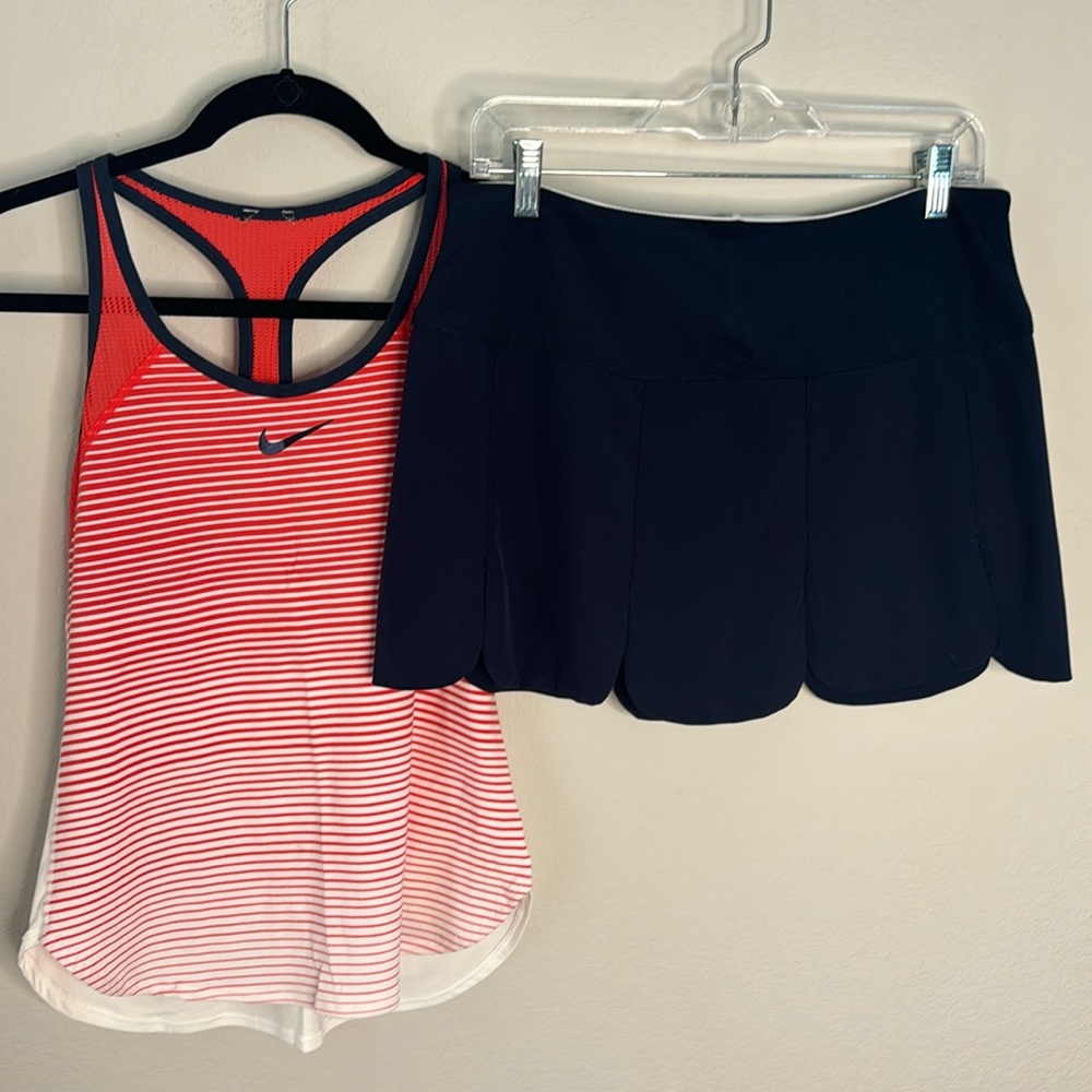 Nike Black Scallop Hem Active Skirt